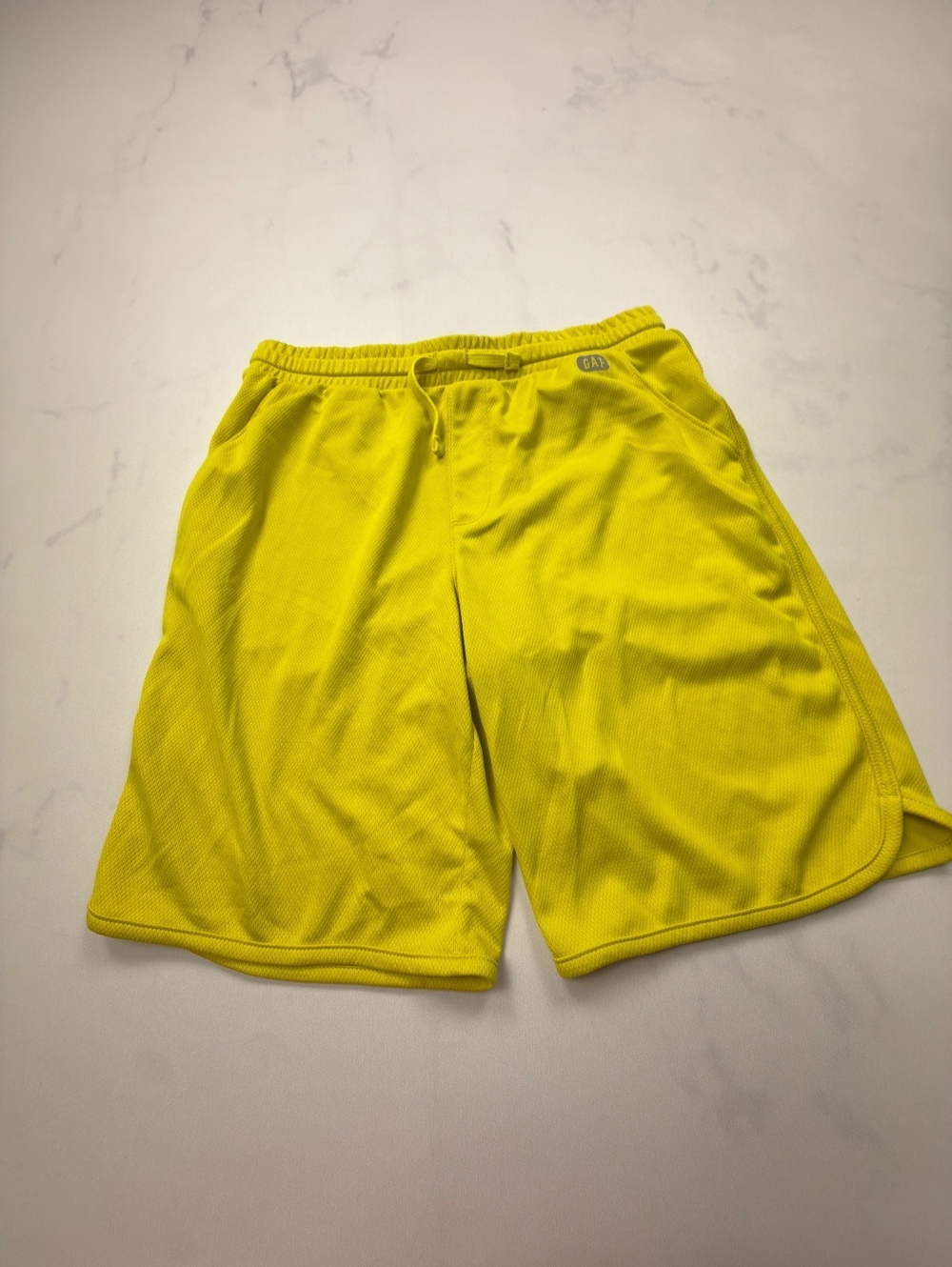 Gap Fit Athletic Shorts Yellow 2010s Sporty Casual - Boys XL Husky